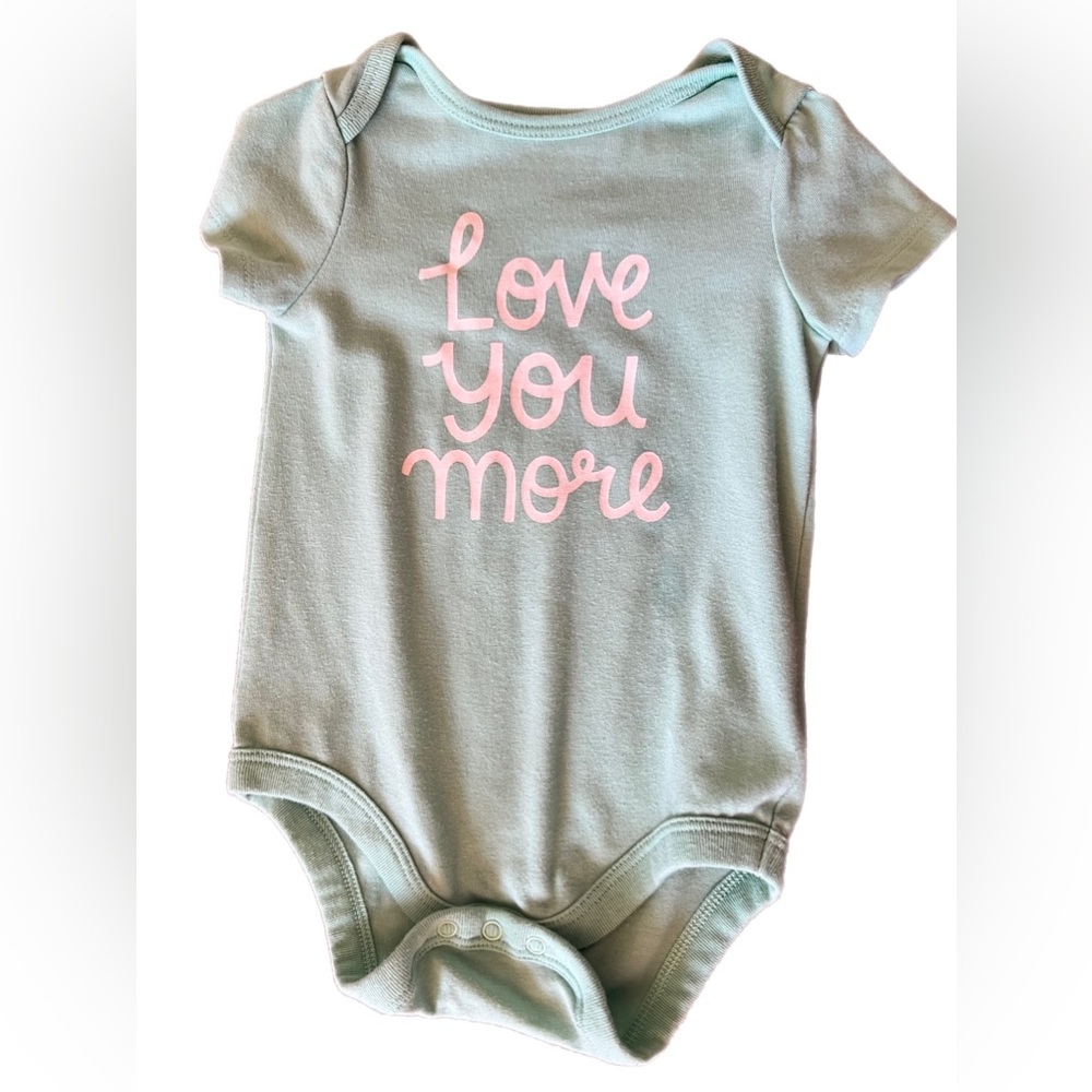 Baby Cat And Jack Green Love You More One Piece Size 3-6M